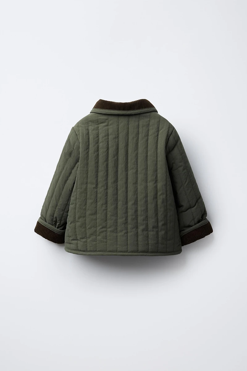 CORDUROY COLLAR PUFFER JACKET
