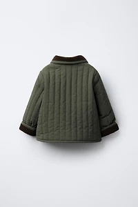 CORDUROY COLLAR PUFFER JACKET