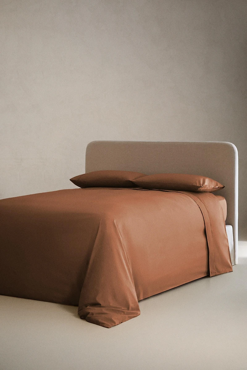 PERCALE COTTON FITTED SHEET | 15.7" THICK ( THREAD COUNT