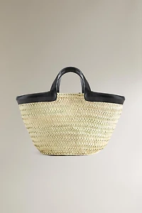 MINI TOTE BAG WITH LEATHER DETAIL