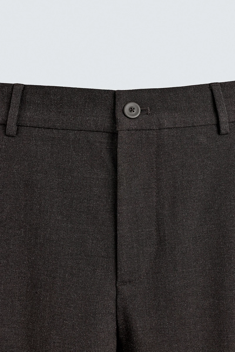 TEXTURED STRETCH PANTS