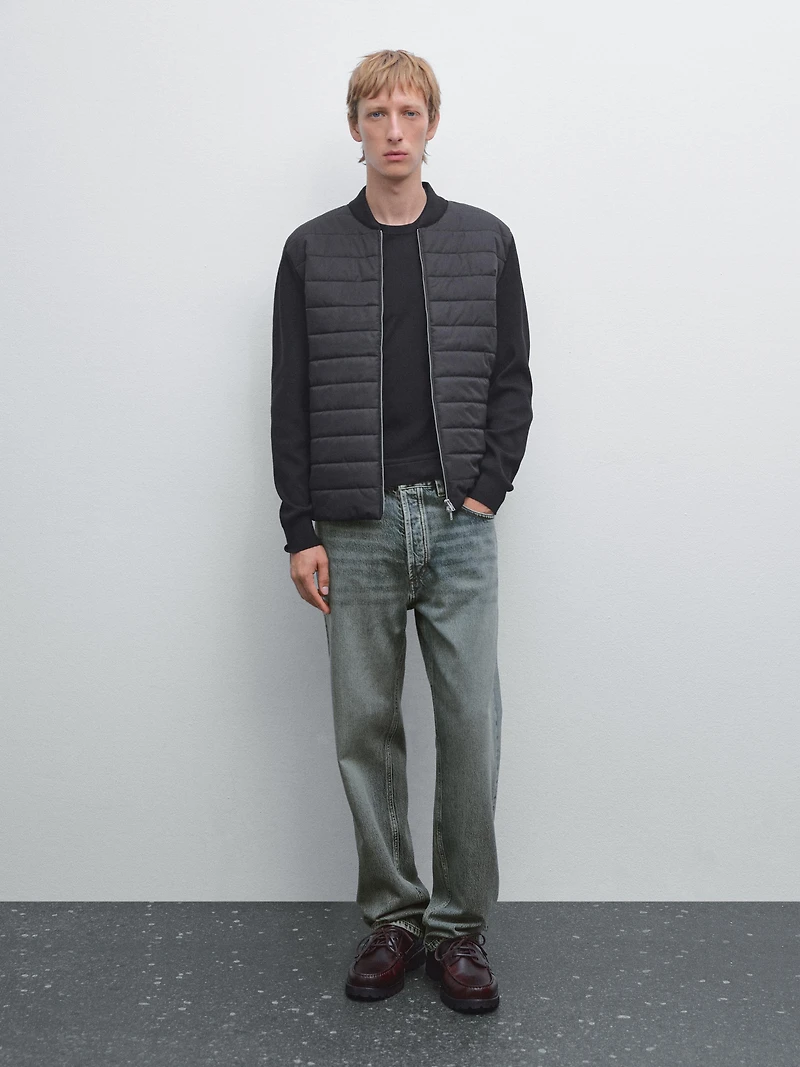 Quilted bomber jacket