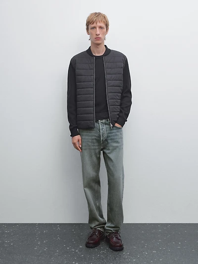 Quilted bomber jacket