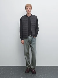 Quilted bomber jacket