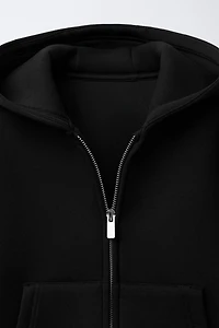 BASIC NEOPRENE EFFECT SWEATSHIRT