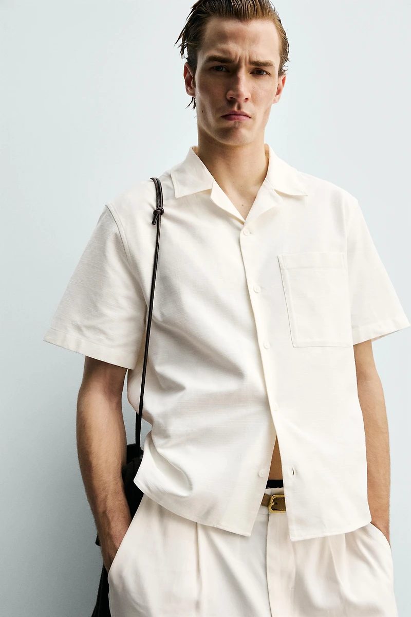 BOXY FIT TEXTURED SHIRT