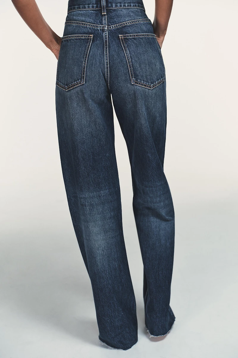 TRF HIGH WAIST WIDE LEG FULL LENGTH JEANS