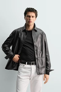 NAPPA LEATHER OVERSHIRT