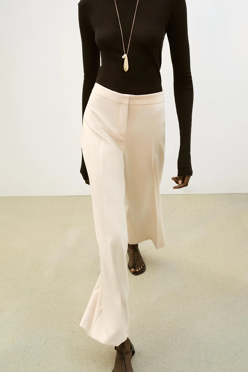HIGH-WAISTED STRAIGHT LEG PANTS