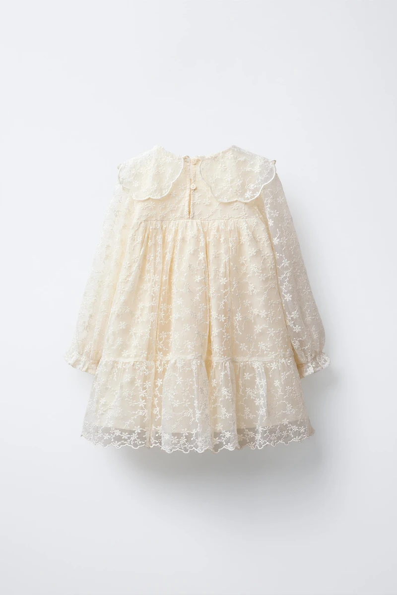 EMBROIDERED TULLE DRESS