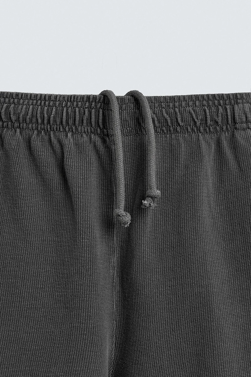 WASHED WAFFLE TEXTURE SHORTS