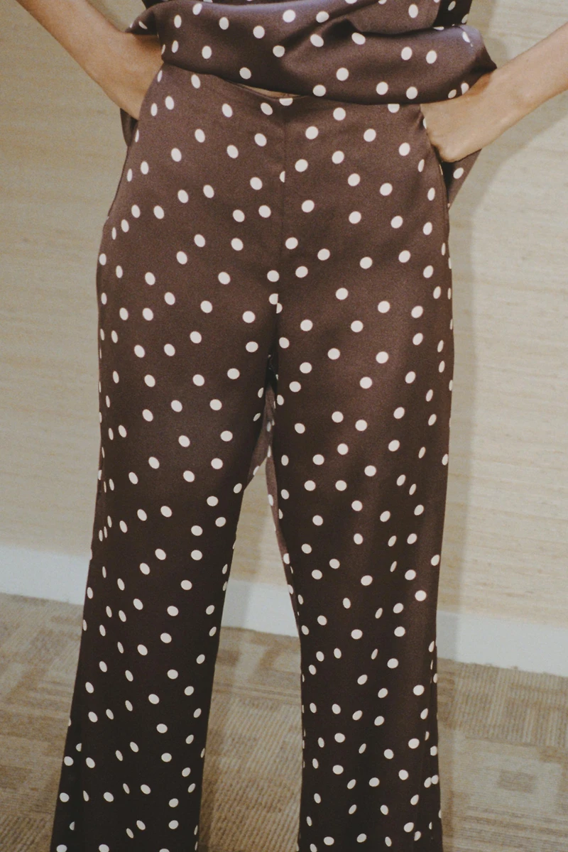 HIGH-WAISTED SATIN PANTS