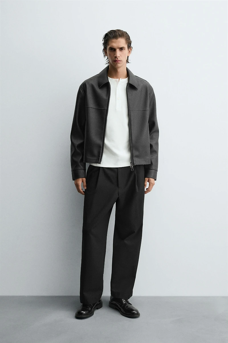 FAUX LEATHER JACKET