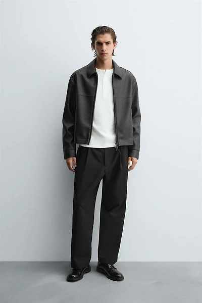 FAUX LEATHER JACKET