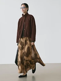 Long paisley print skirt