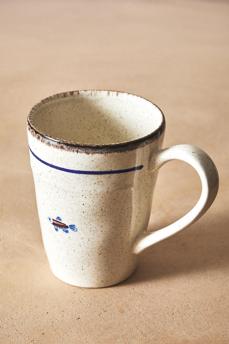 STONEWARE FISH MUG