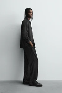 RELAXED FIT SATIN EFFECT SHIRT