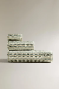 COTTON STRIPED BATH TOWEL