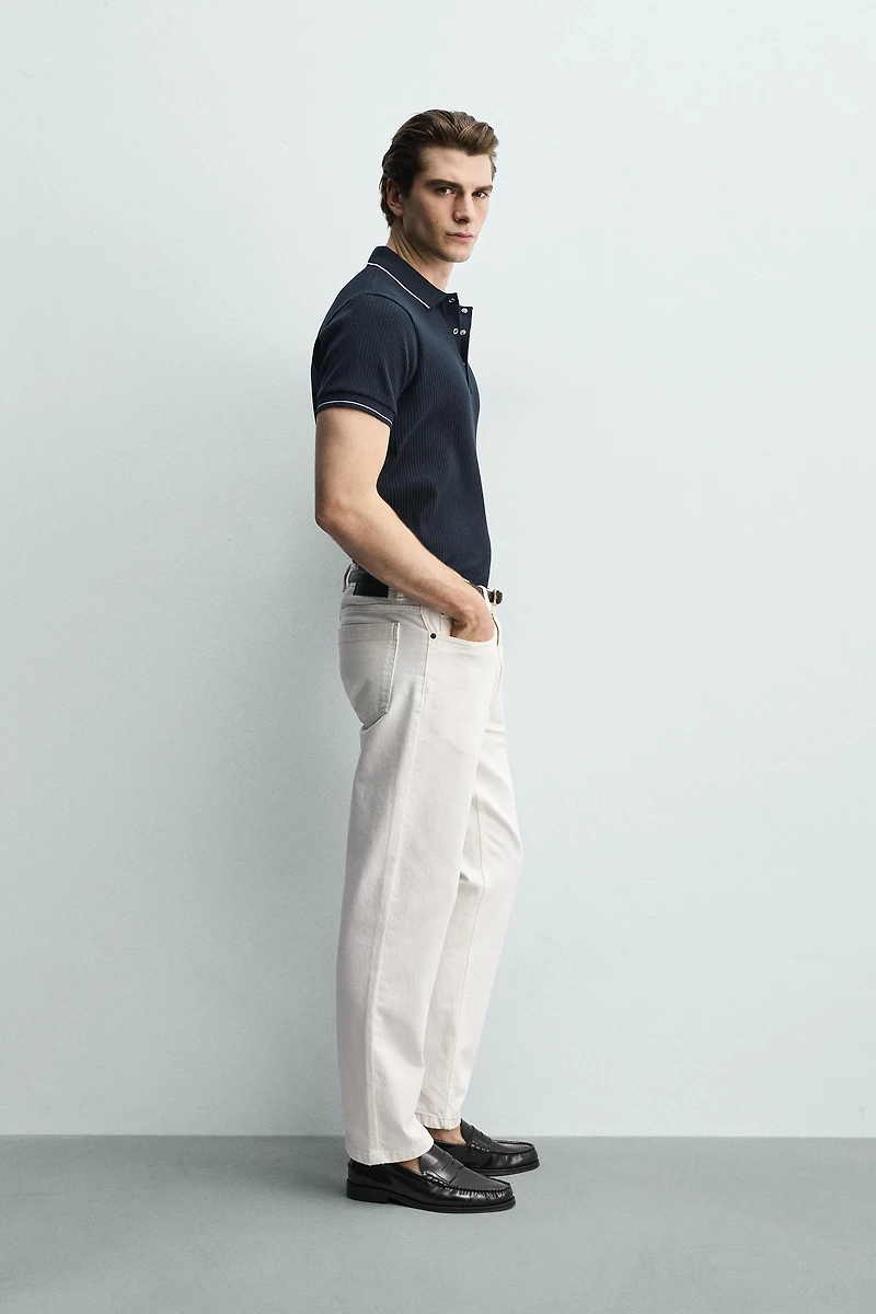 RIBBED REGULAR-FIT POLO