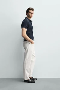 RIBBED REGULAR-FIT POLO