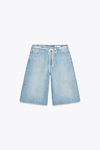 ZW COLLECTION LOW-RISE DENIM BERMUDA SHORTS