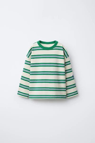 EMBROIDERED STRIPED T-SHIRT
