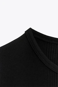 RIBBED SHORT SLEEVE T-SHIRT