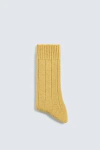 CHAUSSETTES CÔTELÉES EN MÉLANGE DE LAINE AARON LEVINE X ZARA