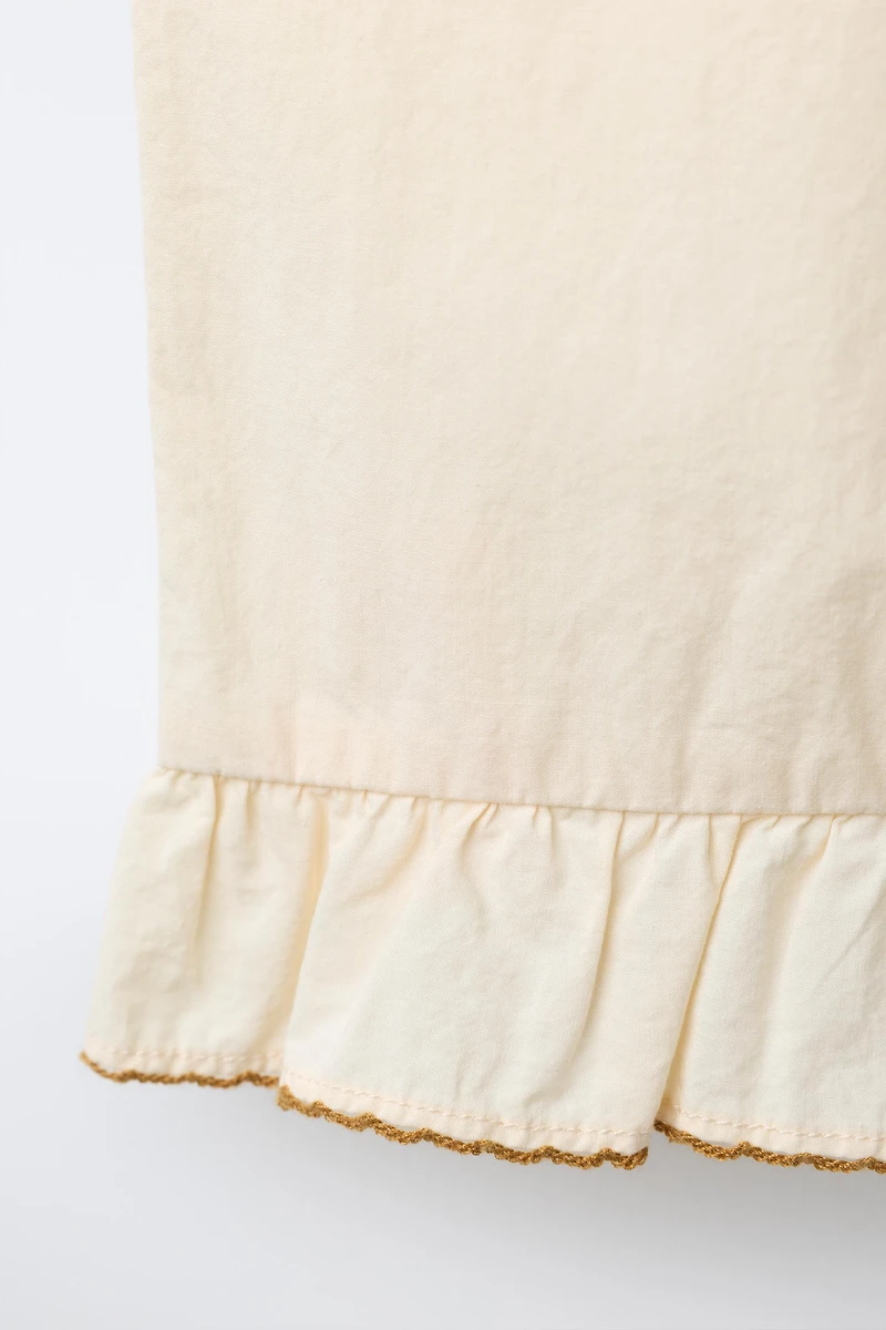 PANTALON JUPE-CULOTTE EN POPELINE