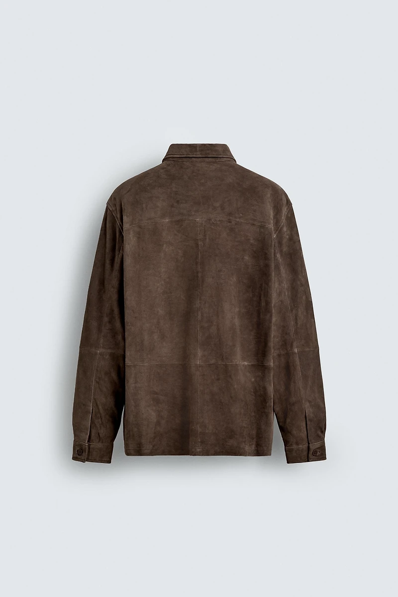 SUEDE LEATHER OVERSHIRT