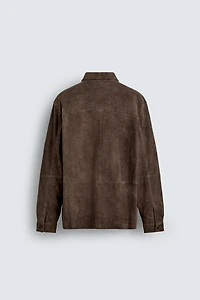 SUEDE LEATHER OVERSHIRT