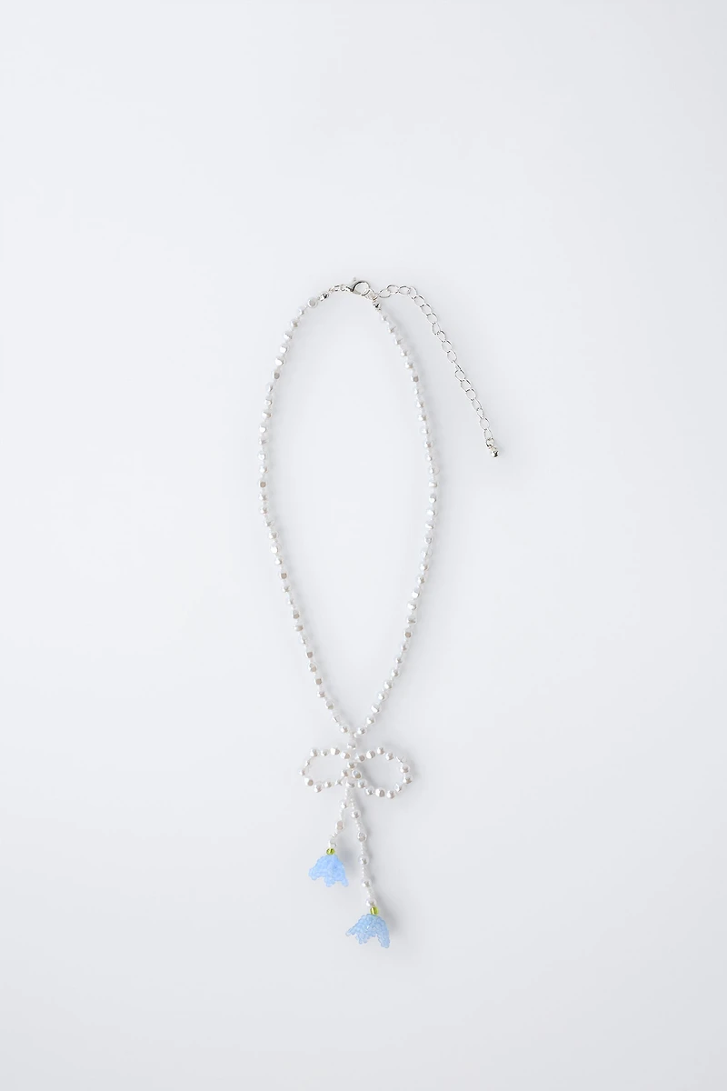 PEARL FLOWER BEAD NECKLACE