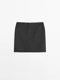 Short faux fur skirt
