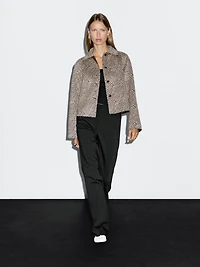 Manteau court laine