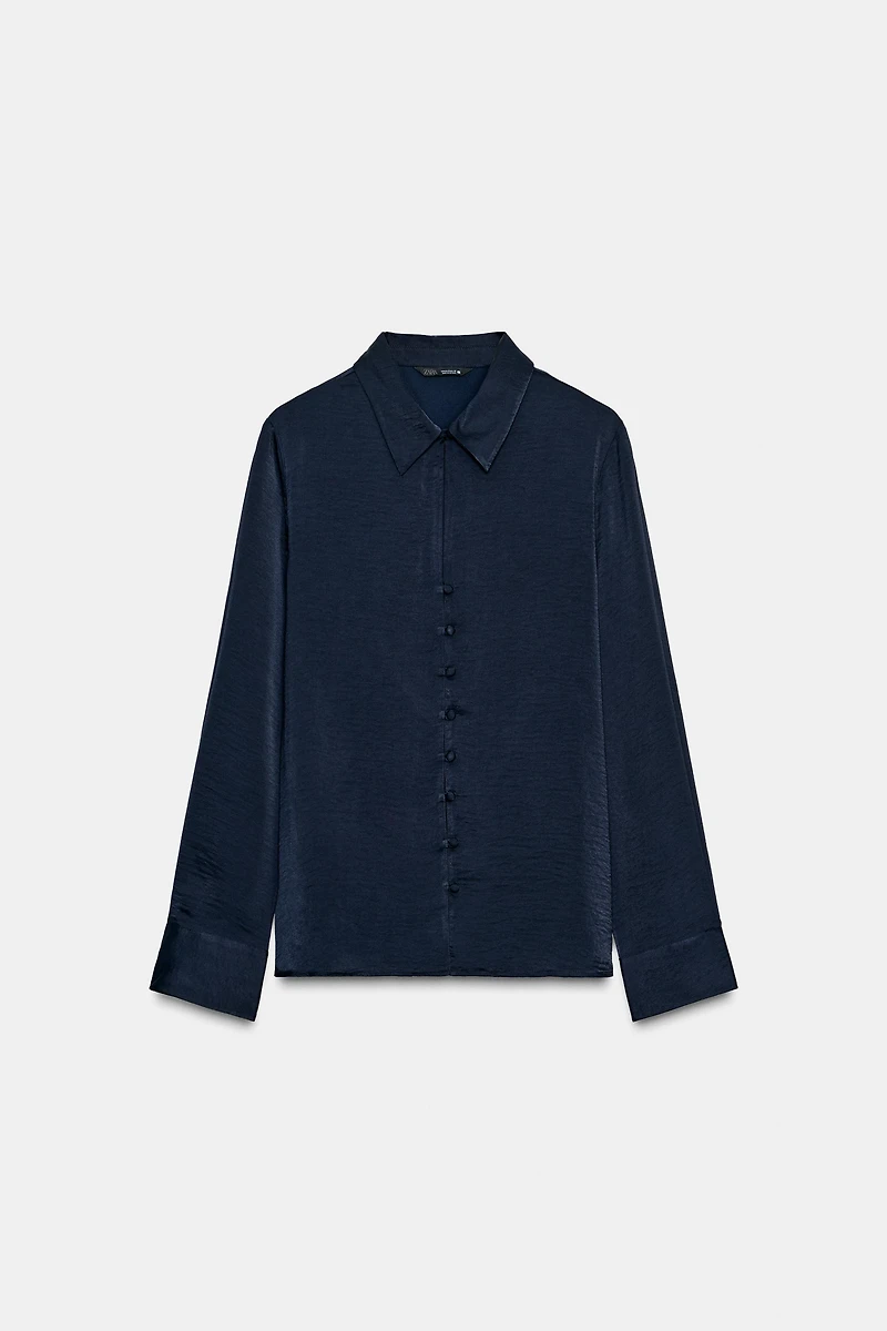SATIN EFFECT SHIRT WITH VENT