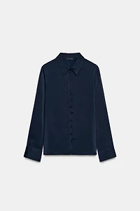 SATIN EFFECT SHIRT WITH VENT