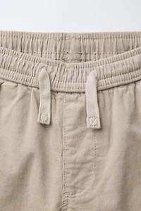 PANTALON EN VELOURS CÔTELÉ FIN DOUBLÉ