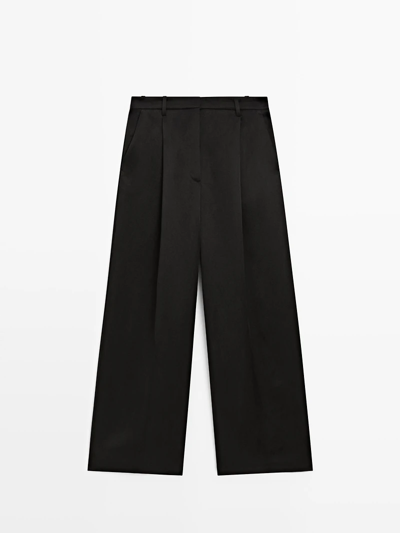 Pantalon fluide plissé
