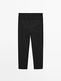 Wool blend suit trousers