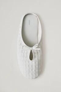 GINGHAM MULE SLIPPERS