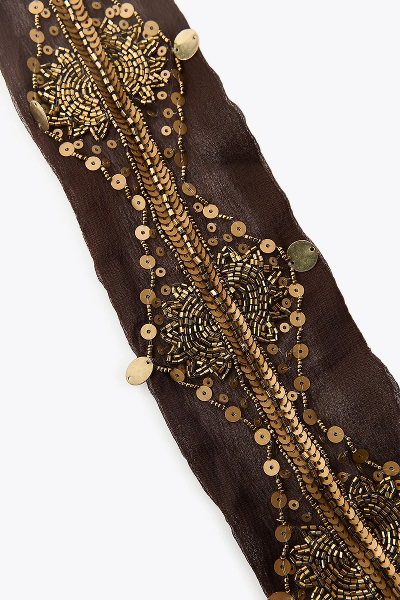 BEADED SEQUIN SCARF