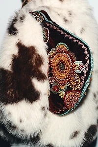 EMBROIDERED SHOULDER BAG