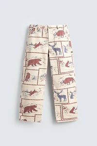PANTALON À IMPRIMÉ COMICS
