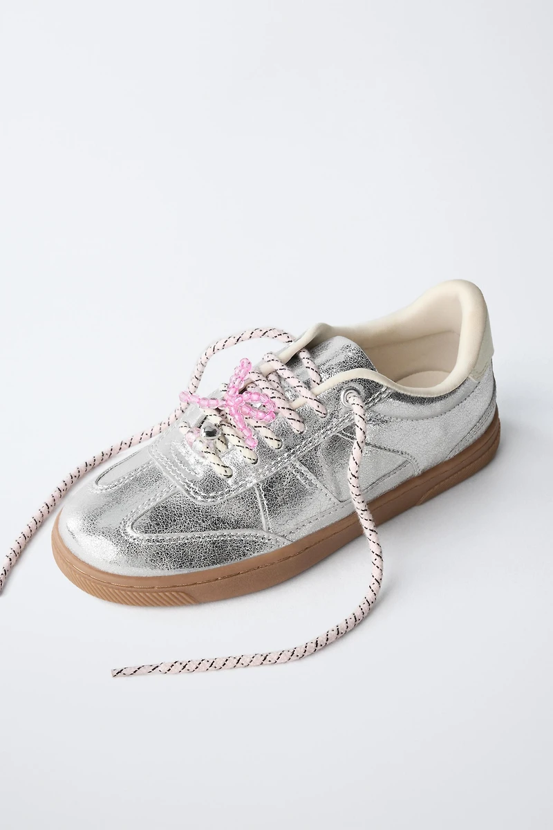METALLIC CHARM SNEAKERS