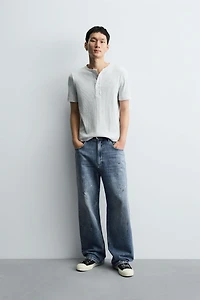 SPLATTERED BAGGY FIT JEANS