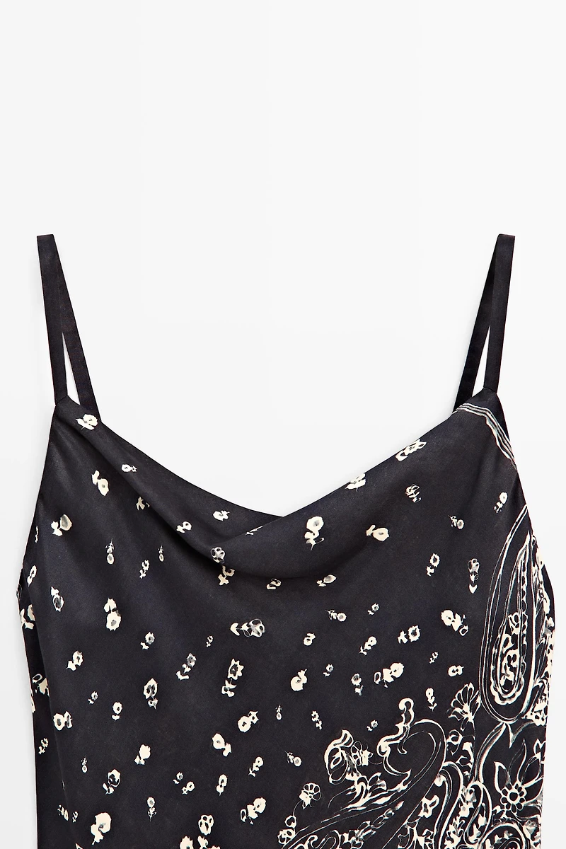 Top fluide motif cachemire