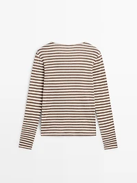 Striped 100% cotton T-shirt