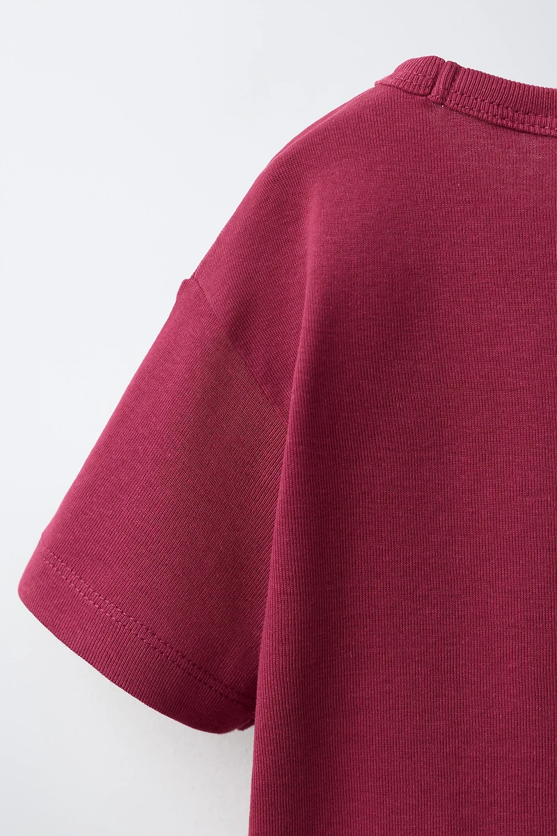 STRIPED BEAR EMBROIDERED T-SHIRT