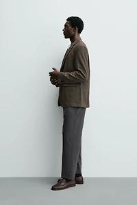 REGULAR FIT WOOL BLEND NON-IRON PANTS