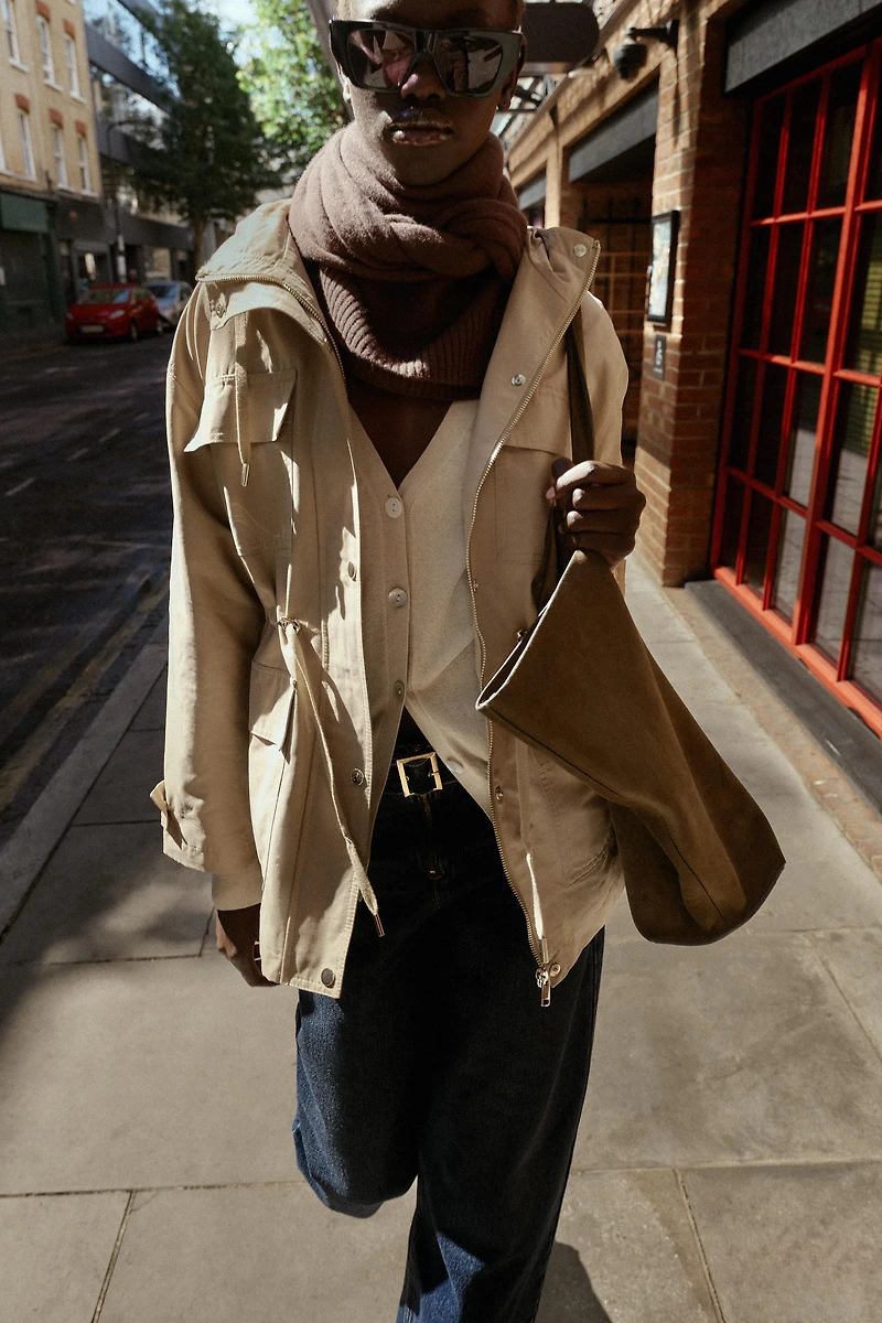 HOODED MULTI-POCKET JACKET